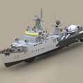 Modern Warship Number 371 Featuring Superstructure Radar Systems Antennas Deck Equipment And White Exterior
