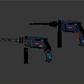 Bosch Professional Electric Power Drills in Two Sizes with Blue Black Design and Red Accents