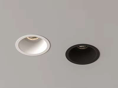 Downlights and Spotlights Modern Sleek Design with White Black Finish for Interior Lighting 3d model