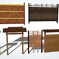 Various Wooden and Woven Fence Designs for Outdoor Decorative Applications