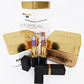L'OREAL PARIS Age Perfect Cosmetics With Gold White Packaging And Lipsticks