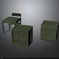 Vintage Green Living Supplies Including Storage Boxes Table And Chair For Home Use