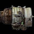 High Performance Industrial Aircraft Engine With Turbine Blades And Metal Components