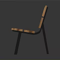 Simple Wooden Bench Design With Metal Legs And Natural Wood Texture