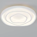 Modern Minimalist White Ceiling Light With Multi Layer Circular Design And Even Lighting 3d model
