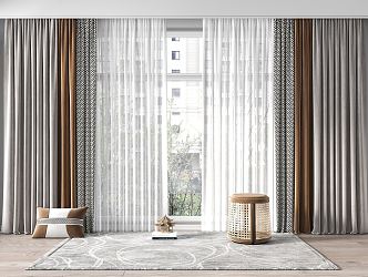 Modern Curtains 3d model