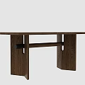 Minimalist Wooden Dining Table With Square Legs And Natural Wood Grain