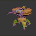 laser tower turret turntable sci-fi tower defense game tower defense sci-fi turret game turret game turret 3d model