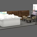 Tobacco and Liquor Store Interior Design With Display Counter And Decorative Background