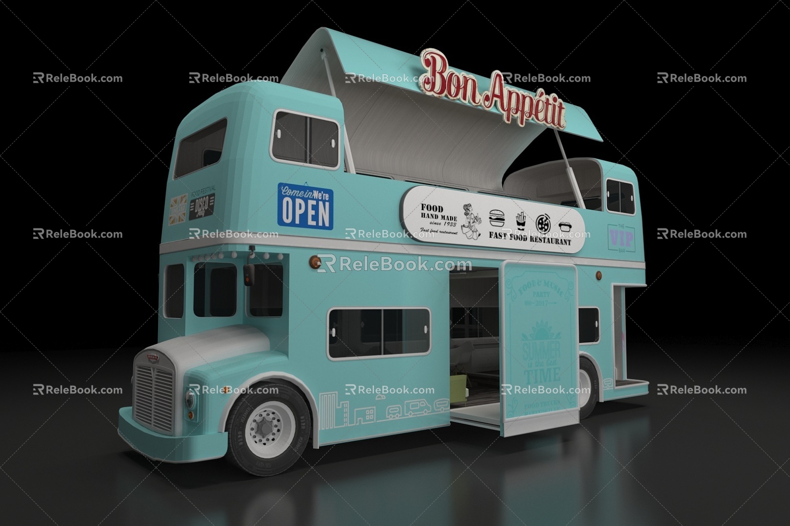 Dining Car RV Car 3d model