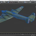 Green Vintage Fighter Aircraft With Multiple Propellers And Round Wing Insignia