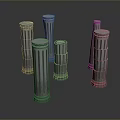 Columns Stone Columns Stone Columns Old Columns Roman Columns Roman Columns Classical Columns Greek Columns 3d model