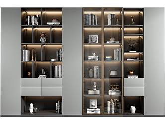 Modern bookcase 3d model