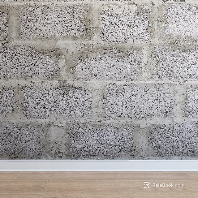 Construction Components Of Brick Wall Featuring Rough Texture And Mortar Joints 3d model