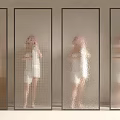 Art glass screen partition 3d model