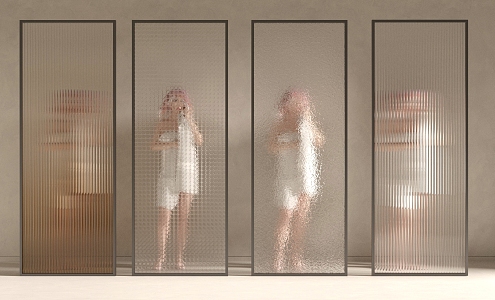 Art glass screen partition 3d model