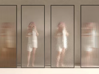 Art glass screen partition 3d model
