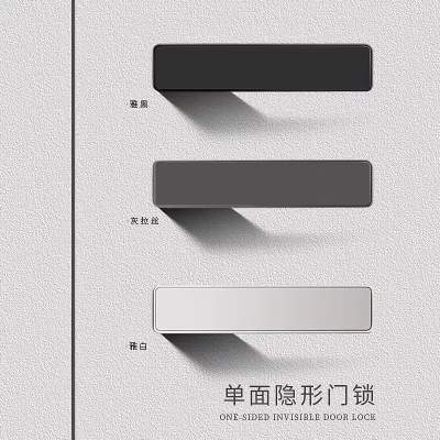Modern Door Handles in Black Gray and Silver Colors for Home Design Options 3d model