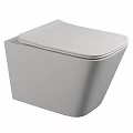 Modern Wall Mounted Toilet With Sleek White Design And Smooth Surface