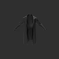 Elegant Black Long Coat with Modern Design and Classic Silhouette for Fashionable Look