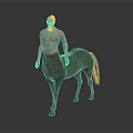 Mythical Centaur Creature With Muscular Male Torso And Brown Horse Body