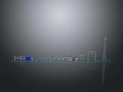 Architectural Model Display With City Landmarks Tower Structures And Detailed Building Designs 3d model