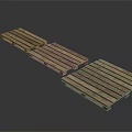 Sturdy Wooden Pallets With Natural Wood Slats And Smooth Surface Design