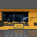 Suzuki 2023 Exhibition Booth With Yellow Design Tables Chairs And Starry Background