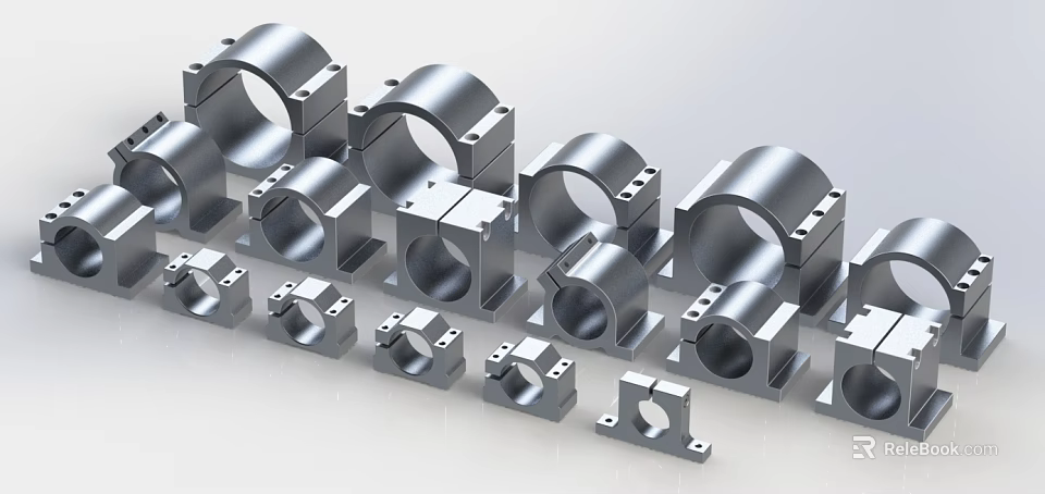 Durable Precision Metal Hardware Tools With Various Sizes And Organized Layout 3d model 