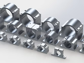 Spindle motor mounting bracket fixture CNC hoop hinge clamp 3d model