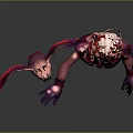 Fantasy Horned Elf Female Character With Purple Outfit And Red Winged Bird Creature