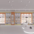 AISERIN Shoe Store Modern Interior With Shoe Shelves Display And Green Plants