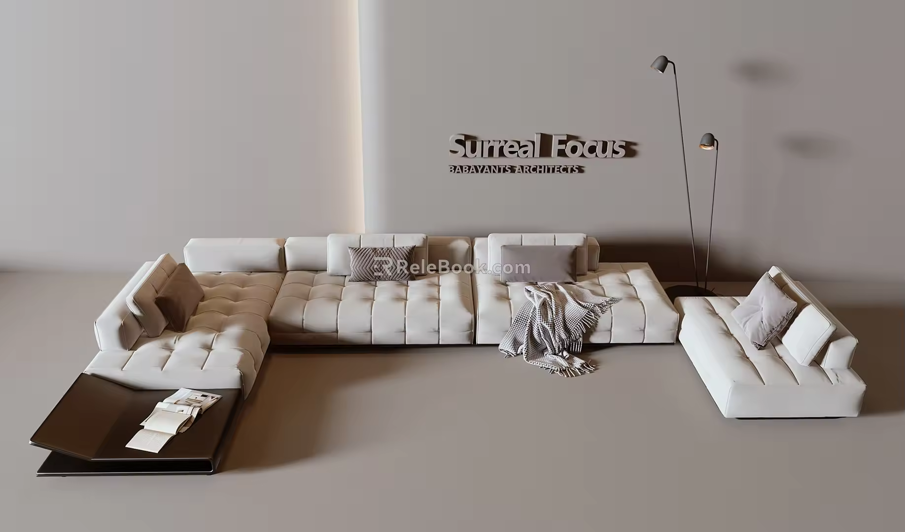 Pertica multi-person sofa multi-person sofa combination corner sofa 3d model