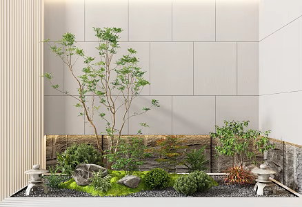 Modern Interior Landscape Patio Interior Landscape Aisle Landscape Plant Landscape Stairs Landscape Landscaping 3d model