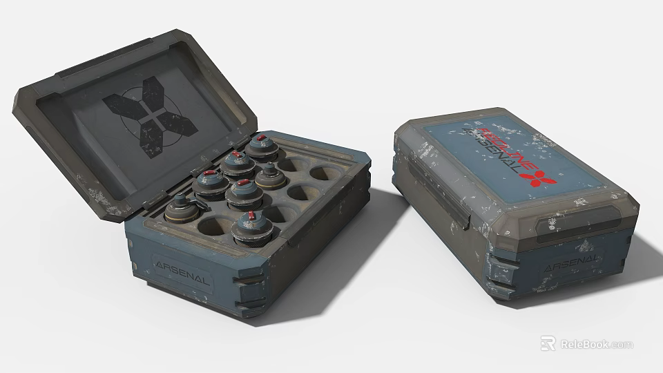 Heavy Duty Industrial Equipment Storage Case with Emergency Kit and Control Knobs 3d model 