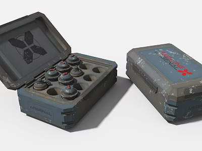 Heavy Duty Industrial Equipment Storage Case with Emergency Kit and Control Knobs 3d model