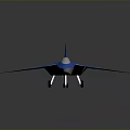 Modern Blue Space Fighter Jet Model With Advanced Aerospace Design Elements