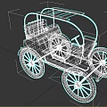 Antique Vintage Car With Open Top Design Classic Wooden Seats And Spoked Wheels