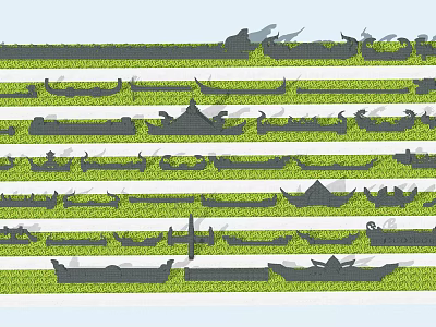 Structural And Decorative Building Components With Metal Frames And Wooden Panels In Organized Layout 3d model