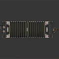 Vintage Accordion Household Item With Ornate Patterns Metal Keys And Leather Handle