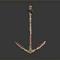 Rusty Anchor For Water Transport Vessels With Metal Structure And Weathered Surface