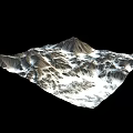 Garden Landscape With Mountainous Terrain And Snow Covered Natural Contours