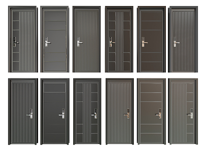 Modern Door Office Door Single Door 3d model