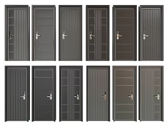 Modern Door Office Door Single Door 3d model