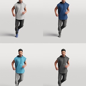 Figure Foreigner Running Posture Person Sports Man Male 3d model