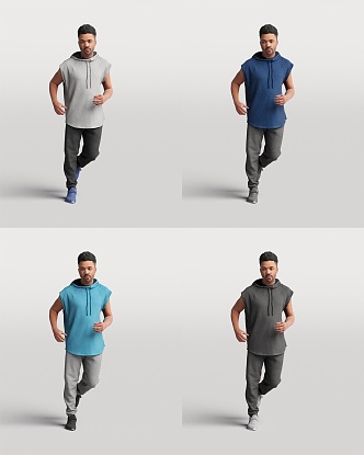 Figure Foreigner Running Posture Person Sports Man Male 3d model