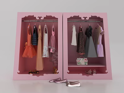Modern Wardrobe Decorative Cabinet 3d model
