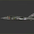 3D Camouflage Fighter Jet Model With Missiles Under Wings And Gray Background Reflection
