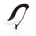 Elegant Traditional Brown Curved Hair Accessory With Chain Design For Daily Use Items