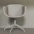 Modern Red and White Office Chairs with Armrests and Swivel Five star Base